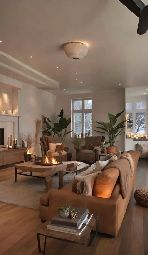 Earth Tone Modern Living Room, Cozy Earthy Apartment Aesthetic, Earthy Lounge Room, Earthy Apartment Aesthetic, Earth Toned Living Room, Warm Earthy Living Room, Earthy Tones Living Room, School Apartment, Earth Tone Living Room