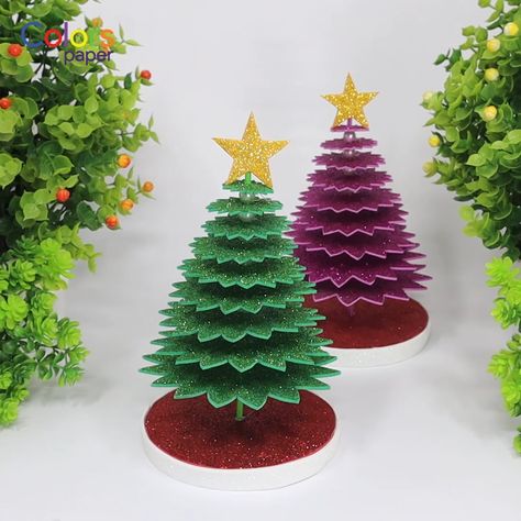 Superb Christmas Tree Making Idea with EVA🎄Easy Way to Make It⭐DIY Cute Christmas Decor | Superb Christmas Tree Making Idea with EVA🎄Easy Way to Make It⭐DIY Cute Christmas Decor. In this video, you can learn how to make DIY Christmas Tree step... | By Colors Paper Christmas Tree Paper Craft, Christmas Tree Making, Foam Christmas Ornaments, Cute Christmas Decor, Diy Paper Christmas Tree, Amazing Christmas Trees, Paper Flower Garlands, How To Make Christmas Tree, Christmas Tree Decorations Diy