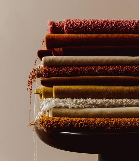 Yarn Collective on Instagram: “Autumn is here 🍂 Let our Marci mohair velvet, Ismay wool boucle, and Regent cotton velvet collections take you to a forest where the leaves…” Product Photoshoot, Instagram Autumn, Mood Images, Colorful Space, Textile Texture, Velvet Collection, Hand Woven Textiles, Story Arc, Boucle Fabric