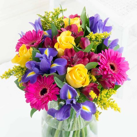 70th Cake, Colorful Flowers Arrangements, Flying Flowers, Online Flower Delivery, Cheap Flowers, Floral Work, Flower Delivery Service, Blue Iris, Easter Flowers