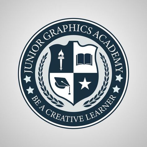 School Emblem Design Logo Inspiration, Neo School Logo Pov, Ssg Logo School, School Badge Design Ideas, Emblem Logo Design Ideas, University Logo Design Inspiration, Academy Logo Design Ideas, School Emblem Logo, School Badge Logo