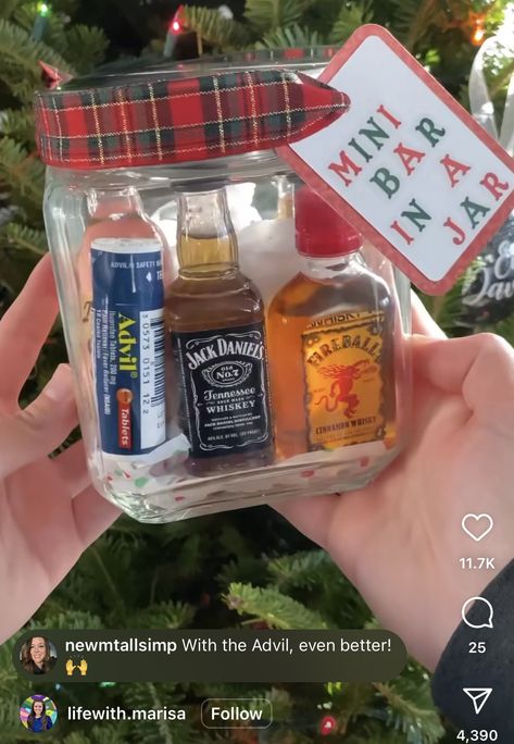 Mini Alcohol Gift Ideas, Diy Yankee Swap Gifts, Silly Secret Santa Gifts, Adult White Elephant Gift Ideas, Mini Stocking Gift Ideas, Secret Santa Gift Ideas For Coworkers $25, Yankee Swap Gift Ideas $25, Yankee Swap Ideas, Coworker Secret Santa Gifts