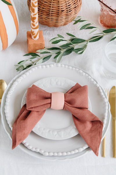 How To Fold Napkins Into Beautiful Bows — Smor Home Napkin Ring Folding, Easter Napkin Folding, Bow Tie Napkins, Wedding Napkin Folding, How To Fold Napkins, Thanksgiving Napkin Folds, Napkin Ideas, Fold Napkins, Christmas Napkin Folding