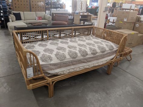 Full Size Daybed Boho, Queen Sized Daybed, Aesthetic Daybed, Bohemian Daybed, Cozy Daybed, World Market Daybed, Day Bed, Daybed Room Ideas, Wicker Daybed