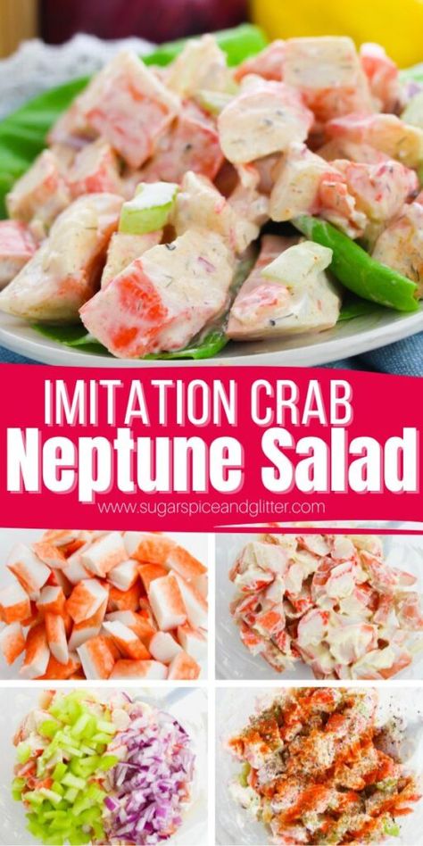 Mock Crab Salad Recipes, Tuna And Crab Salad, Crab Salad For Poke Bowl, Artificial Crab Salad, Mock Crab Salad, Louis Kemp Crab Delights Recipes, Cucumber Salad With Crab Meat, Imitated Crab Salad, Easy Crab Salad Simple