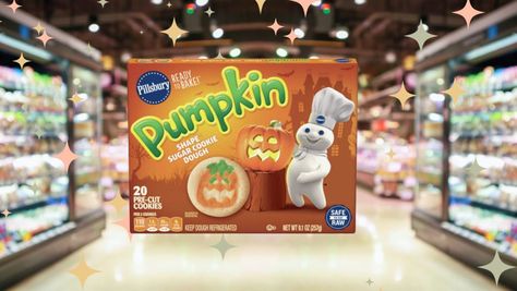 Pillsbury Pumpkin Cookies, Pillsbury Halloween Cookies, Pillsbury Cookie Dough, Medium Recipe, Kid Recipes, Cookies Brownies, Halloween Cookie, Sugar Cookie Dough, Fall Food