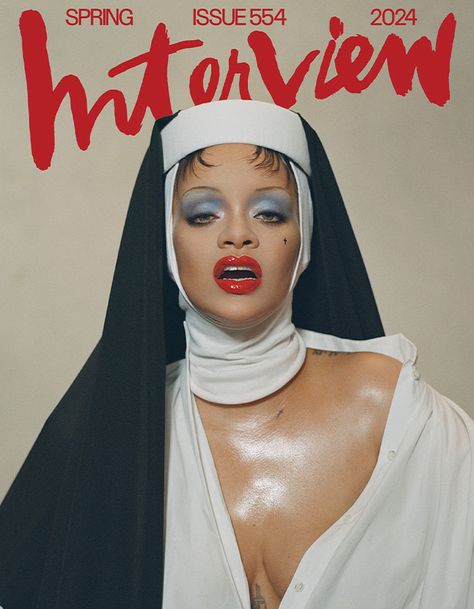 Dark Magazine Cover, O32c Magazine, Makeup Magazine Cover, Rihanna Iconic Photos, Interview Magazine Covers, Nun Photoshoot, Music Magazine Cover, Iconic Magazine Covers, Best Magazine Covers