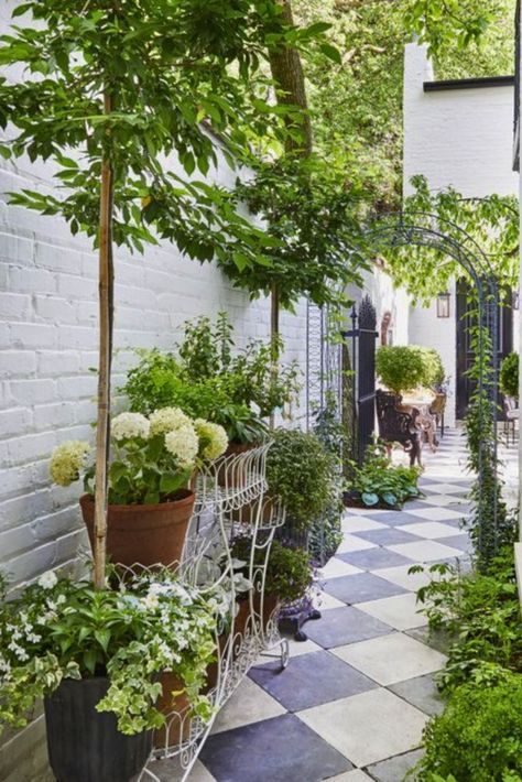 Victorian Yard Ideas, Side Return Garden, Chicago Townhouse, Garden Scapes, Summer Thornton, Apartment Things, Townhouse Garden, Narrow Garden, Courtyard Gardens