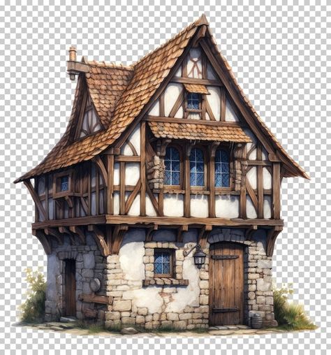 Medieval Houses Architecture, Medieval House Layout, Medieval Cottage Exterior, Medieval Inn Concept Art, Medieval Stone House, Medieval Tudor House, Medieval Tavern Exterior, Old German Architecture, Medival House Ideas