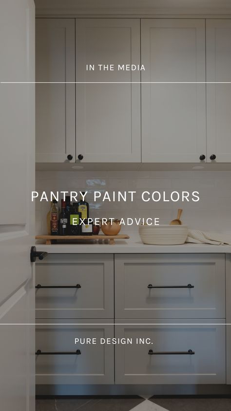 We shared our top tips for Pantry Paint Colors with Homes and Gardens! Pantry Cabinet Paint Colors, Pantry Paint Color Ideas, Kitchen Pantry Paint Colors, Best Pantry Colors, Paint Colors For Pantry, Pantry Colors Ideas, Pantry Colour Schemes, Painted Pantries, Pantry Paint Colors Open Shelving