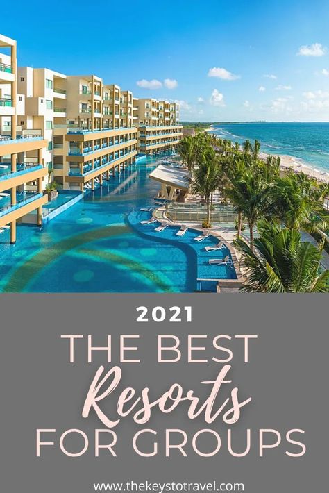 Picking the right resort for your group vacation can be overwhelming. Which one is best for destination weddings, bachelorette parties, girl’s trips, or birthday celebrations? Here is a list of the top 8 resorts that will make your group trip one to remember. | The Keys to Travel Planning A Destination Birthday Party, Group Birthday Trip Ideas, 40th Birthday Family Trip, Best 30th Birthday Trips, 30th Birthday Trips For Women, 21st Birthday Vacation Ideas, 40th Birthday Trip Ideas For Couples, 50th Birthday Vacation Ideas, 60th Birthday Trip Ideas