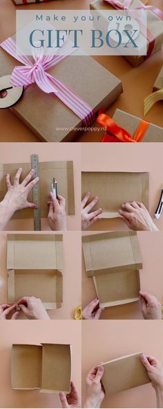 10 Diy gift box ideas | diy gift box, diy gift, paper crafts diy Make Gift Box From Paper, Diy Box Gift How To Make, Create Gift Boxes, Making Cardboard Boxes, How To Create Gift Boxes, Diy Box For Packaging, How Made Box For Gift, How To Make Cute Gift Boxes, Diy Box From Cardboard