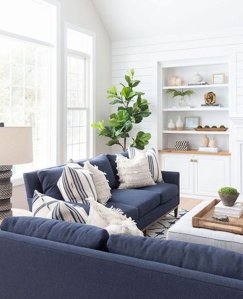 Blue Couch Living, Blue Sofa Living, Blue Sofas Living Room, Blue Couch Living Room, Subang Jaya, Blue Couch, Blue Living Room Decor, Couch Living Room, Blue Couches