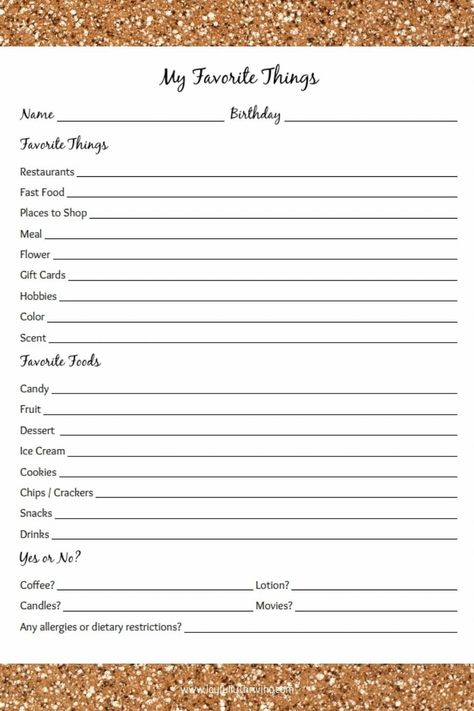 What a great idea! Use this free printable list to find out exactly what your child's teacher really likes! #freeprintable #teachersgift #giftideas Teacher Likes Survey, Teacher Likes Survey Free Printable, Things I Like List, Teacher Questionnaire Free Printable, Favourites List Questions, Teacher Favorites Printable, My Favorite Things List, Christmas Organizer, Gift Questions