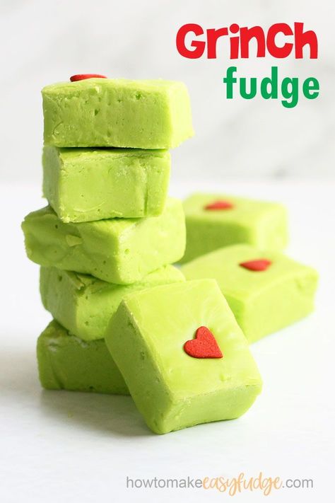 Grinch Fudge Sweetened Condensed Milk Fudge, Grinch Fudge, Easy Fudge Recipe, Fudge Candy, Easy Fudge, Microwave Fudge, Netflix Codes, Christmas Fudge, Fudge Recipes Easy