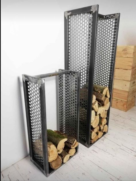 Log Holder Indoor Firewood Rack, Firewood Stand, Firewood Storage Outdoor, Outdoor Firewood Rack, Firewood Racks, Steel Furniture Design, Firewood Holder, Wood Stove Fireplace, Log Holder