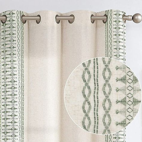 Bedroom Linen, Curtain For Living Room, Boho Curtains, Curtains For Bedroom, Linen Curtains, Window Curtain, Window Curtains, Window Treatments, Bedroom Living Room