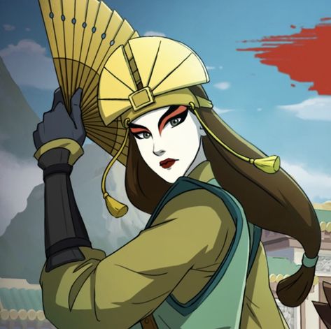 Avatar Kyoshi Drawing, Avatar Kyoshi Pfp, Avatar Kyoshi Cosplay, Avatar The Last Airbender Profile Pic, Kyoshi Warrior Oc, Sun Warrior Avatar, Avatar Kyoshi Art, Kiyoshi Avatar, Avatar Kyoshi Fanart