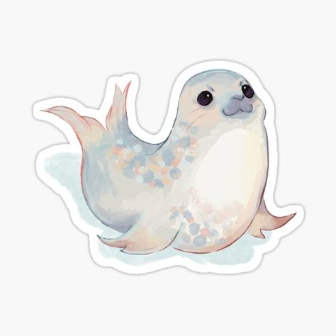 Sea Animal Stickers, Cute Seals, Seal Sticker, Sticker Template, Seal Design, Animal Stickers, Diy Stickers, Aesthetic Stickers, Mode Vintage