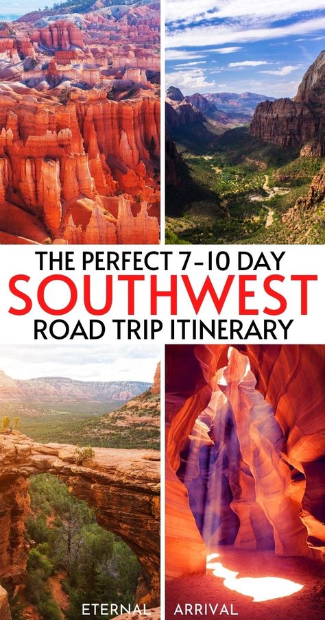 Western National Parks, 2 Week Road Trip, Travel Out West, Arizona Utah Road Trip, Arizona National Parks Road Trip, Arizona To Florida Road Trip, Us Road Trip Ideas, Road Trip Arizona, Spring Road Trips