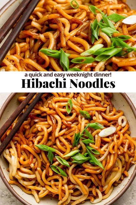 Hibachi Lo Mein Noodles, Gluten Free Hibachi Noodles, How To Make Hibachi Noodles, Hibachi Ramen Noodles, Japanese Steakhouse Noodles, Japanese Hibachi Noodles, Hibachi Copycat Recipes, Chinese Noodle Recipes Spaghetti, Benihana Noodles Recipe