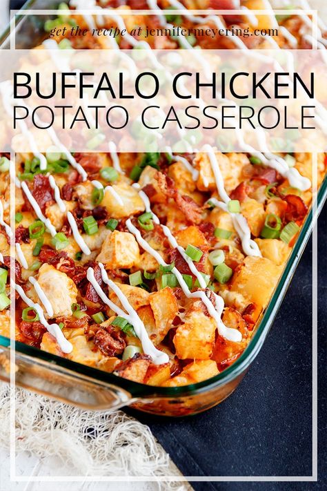 Buffalo Chicken Potato, Baking Chicken, Chicken Potato Casserole, Buffalo Chicken Casserole, Buffalo Chicken Recipes, Baked Buffalo Chicken, Chicken Potato, Food Motivation, Chicken Potatoes