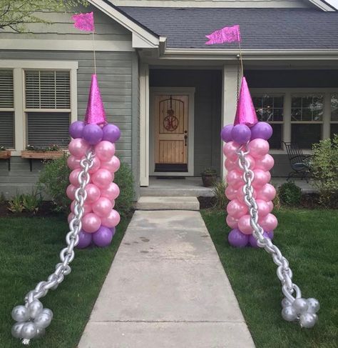 Princess Balloon Decorations, Princess Birthday Party Games, Princess Activities, Princess Balloons, Princesa Sophia, Castle Photo, Princess Birthday Party Decorations, Princess Theme Birthday, Disney Princess Birthday Party