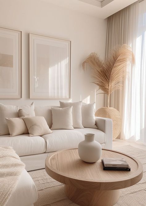 Beige Living Room Decor, Ruang Tv, Beige Living Rooms, Apartment Living Room Design, Living Room Design Inspiration, Neutral Living Room, Home Design Living Room, White Living Room, Decor Home Living Room