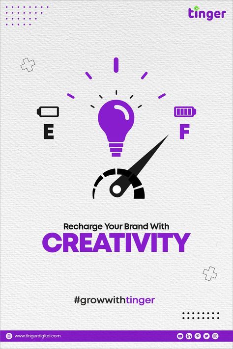 Recharge Your Brand With Creativity #digitalmarketingagency #art #socialmediatips #logo #o #socialmediamanagement #motivation #youtube #fashion #creative Creative Media Logo, It Social Media Post, Digital Marketing Logo Ideas, Creative Poster Design Ideas Graphic Designers, Graphic Design Ads Creative Advertising, Graphic Design Posters Ideas Creativity, Creative Agency Ads, Marketing Logo Ideas, Creative Ads Design Ideas