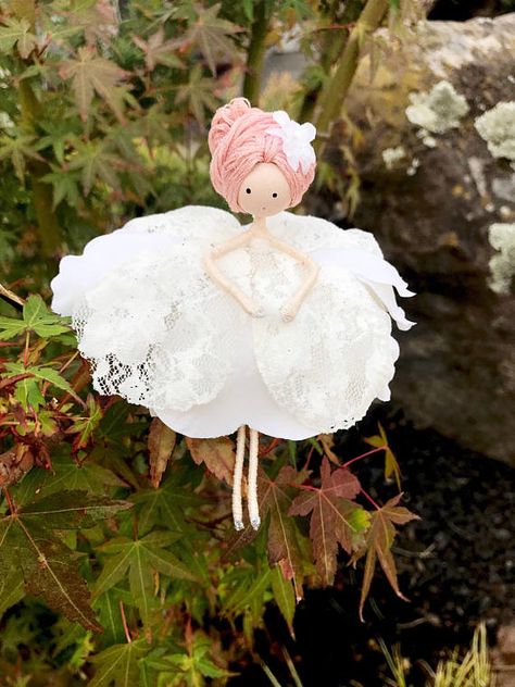 BEAUTIFUL HANDMADE FLOWER FAIRY DOLLS Shop Flower Fairy Dolls, Hello Wonderful, Fairy Lanterns, Fairy Garden Crafts, Yarn Dolls, Worry Dolls, Fairy Crafts, Clothespin Dolls, Baby Fairy