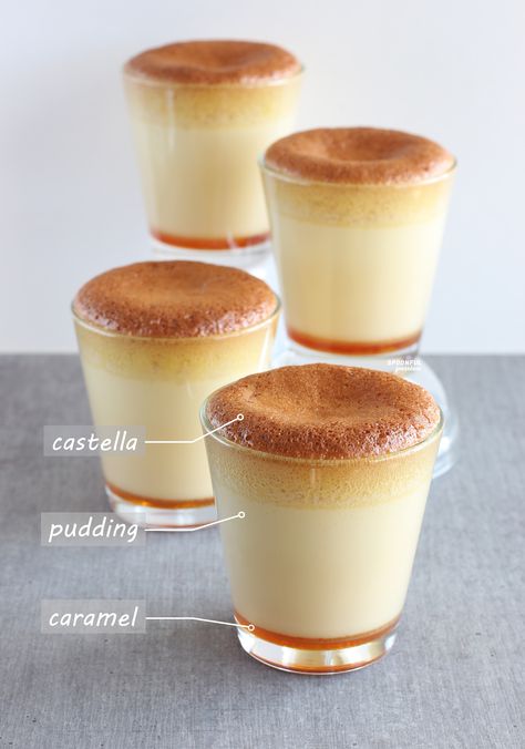 Creme Caramel Cake, Japanese Caramel Pudding, Caramel Custard Cake, Caramel Pudding Cake, Pudding Packaging, Types Of Pudding, Caramel Custard Recipe, Japanese Pudding, Castella Cake