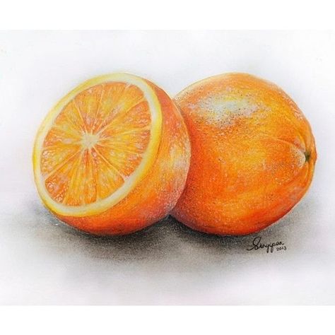 Orange Art Orange Drawing Colored Pencil, Orange Color Pencil Drawing, Half Orange Drawing, Orange Pencil Drawing, Fruit Color Pencil Drawing, Orange Sketch Pencil, How To Draw Orange, Orange Watercolor Painting, Realistic Orange Drawing