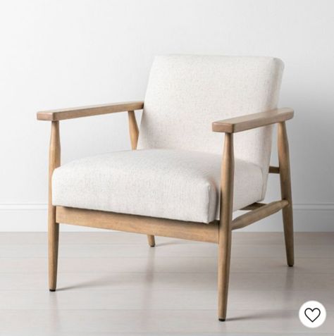 Upholstered Natural Wood Accent … curated on LTK Magnolia Furniture, Wood Accent Chair, Ruang Tv, Hearth & Hand With Magnolia, Wood Accent, Wood Arm Chair, Hearth And Hand, Furniture Hacks, Upholstered Arm Chair