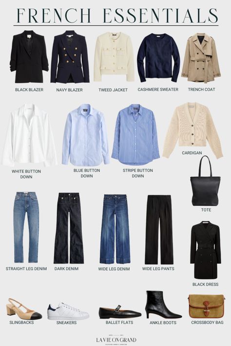 Fall French Outfits Women, Capsule Wardrobe French, French Winter Outfits, French Wardrobe Essentials, French Minimalist Wardrobe, French Wardrobe Basics, Wardrobe Essentials List, French Style Fashion, Style Parisian Chic