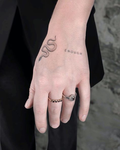 You Are Enough Tattoo, Enough Tattoo, Piercings Ideas, Petite Tattoos, Simple Tattoo Designs, Tattoo Font, Nail Tattoo, Ink Ideas, Simplistic Tattoos