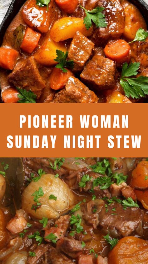 Pioneer Woman Sunday Night Stew Sunday Stew Pioneer Woman, Pioneer Woman Sunday Stew, Pioneer Woman Stew, Six Sisters Beef Stew, 5 Hour Stew, Beef Stew With Ranch Packet, Dutch Oven Beef Stew Pioneer Woman, Crock Pot Beef Stew Pioneer Woman, Beef Stew Crock Pot Recipes Over Mashed Potatoes