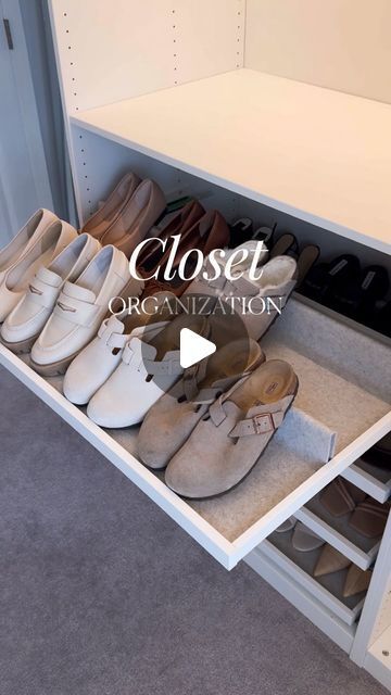 Anastasia Markova on Instagram: "I finally got to organize my @ikeausa Walk in Closet!
It’s was such a great decision to finally transform the spare room into my closet which was a little dream of mine for awhile!
If you’re thinking about it, IKEA has great website where you can build your version depending on your needs/amount of space you have! 
Happy to any questions in the comments! 🤍
.
.
walk in closet, closet organization, organize with me, closet cleanup, organization video, organizing hacks, organize my space, closet organizing, 2024 organization, organization finds
.
#organizewithme #organization #organizationideas #closetorganization #ikeawalkincloset #walkincloset #closetorganizer #organizationtips #organizationgoals" Ikea Closets Ideas Walk In, Studio Mcgee Walk In Closet, Walk In Closet Organization Diy, Shoes Organizer Ideas Closet, Ikea Walk In Closet, Organizing Shoes In Small Closet, Master Closet Organization Ideas, Ikea Walk In Closet Ideas, Closet Ideas Walk In