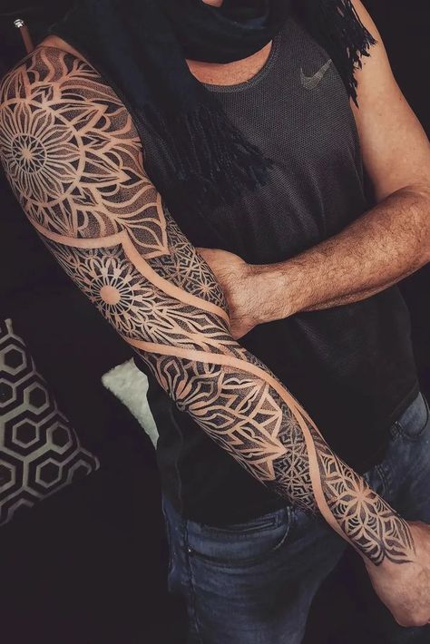 #mandalatattoo #mandala #tattoo #art #mandalaart #tattoos #ink #dotworktattoo #mandalas #inked #dotwork #tattooartist #blackwork #artist #mandaladrawing #tattooart #mandalaartist #mandalalove #tattooed #mandalapassion #geometrictattoo #sharing #blackworktattoo #mandaladesign #artwork #ornamentaltattoo #drawing #zentangle #artistsoninstagram #tattooideas Tattoos Arm Mann, Mandala Tattoo Ideas, Mandala Arm Tattoos, Mandala Lotus Flower, Mandela Tattoo, Husband Tattoo, Colour Tattoo For Women, Mandala Tattoo Sleeve, Mandala Tattoos