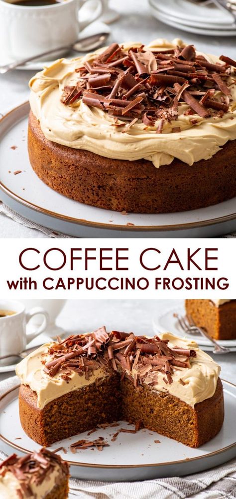 Easy Dessert Cake Recipes, Coffee Flavored Frosting, Gluten Free Coffee And Walnut Cake, Coffee Soaked Cake, Best Coffee Cake Recipes Moist, Koffie Koek Resep, Coffee Flavoured Cake, Cafe Cakes Ideas Coffee Shop, Coffee Deserts Recipes