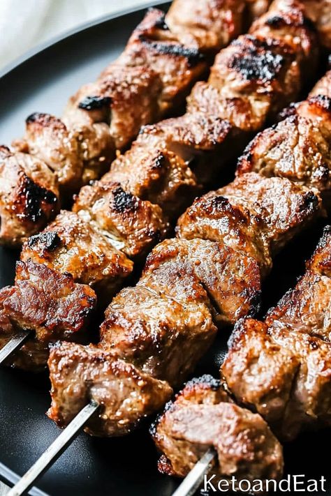 Carnivore Beef Kabobs - Best Carnivore Version Carnivore Jerky Recipe, Carnivore Beef Stew, Carnivore Marinade, Carnivore Bacon Recipes, Carnivore Cold Lunch Ideas, Carnivore Finger Foods, High Fat Carnivore Recipes, Carnivor Diet Meals, Carnivore Stew