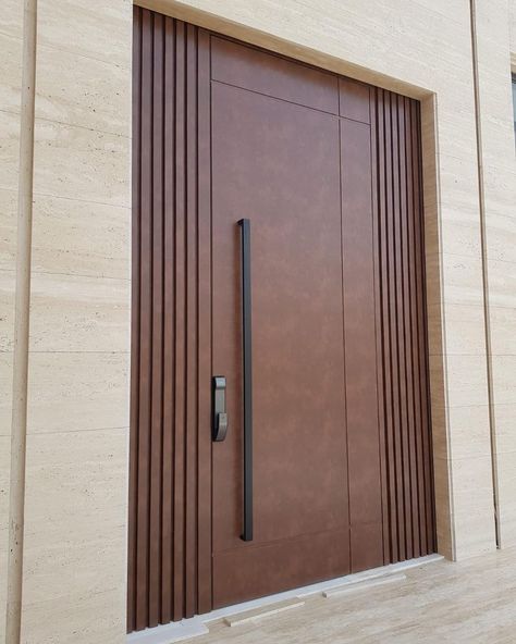 Wooden Door Entrance, Outdoor Wall Fountains, Outdoor Doors, Doors Interior Modern, Wooden Doors Interior, We Are Coming, Main Door Design, Wall Fountain, External Doors