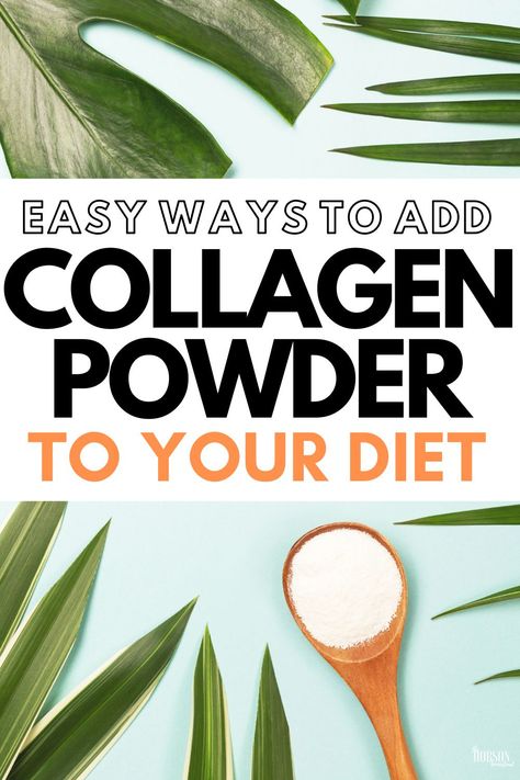 If you love the health benefits of collagen, but need ideas for integrating it into your everyday diet, consider these ways to easily add collagen powder at home. #collagen #collagenpowder #collagenpeptides How To Mix Collagen Powder, Collagen Powder Smoothie, How To Take Collagen Powder, Keto Collagen Recipes, Collagen Protein Powder Recipes, Ways To Use Collagen Powder, How To Drink Collagen Powder, Vanilla Collagen Recipes, What To Mix Collagen Powder With