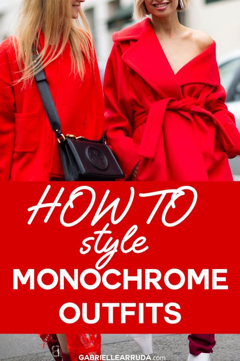 Styling Monochrome Outfits, How To Style Monochrome Outfits, Classic Monochrome Outfit, Bright Monochrome Outfit, Monochromatic Looks Outfits, Royal Blue Monochromatic Outfit, Gray Monochrome Outfit, Tonal Outfits Monochrome, Colorful Monochromatic Outfit