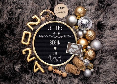 New Years Pregnancy Announcement Digital New Year Baby Announcement Template Instant Editable Gender Neutral 2024 Boy Girl First Husband by LalalandBabyShoppe on Etsy New Year Baby Announcement, New Years Baby Announcement, 4th Baby Announcement, New Years Pregnancy Announcement, Pregnancy Announcement 4, First Baby Announcements, 3rd Baby Announcement, Baby Announcement Template, Baby Announcement Digital