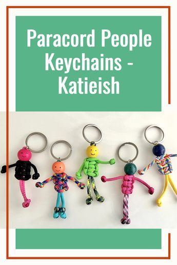 Paracord Keychain Step By Step, Paracord People Tutorial, Scouts Crafts Ideas, Paracord Person Keychain, Paracord People Keychain, Summer Camp Gifts For Kids, Easy Gifts To Make For Kids, How To Make Paracord Keychain, Paracord People Diy How To Make