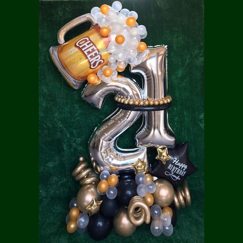 21st Birthday Decorations For Guys For Him, 21 Birthday Balloon Bouquet, Beer Balloon Bouquet, 21st Birthday Balloon Bouquet, Men Balloon Bouquet, 21 Balloon Bouquet, 21st Birthday Balloon Ideas, 21st Birthday Bouquet, Beer Balloon