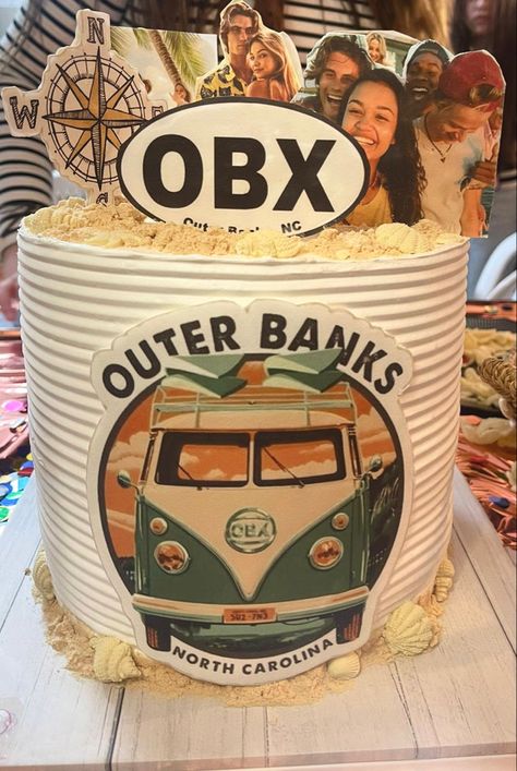 Outer Bank Birthday Party, Birthday Cake Outer Banks, Outer Banks Cakes Ideas, Obx Outer Banks Cakes, Jj Maybank Birthday Cake, Outer Banks Birthday Cake Ideas, Obx Outer Banks Birthday Cake, Outer Banks Cake Ideas, Outer Banks Cookies