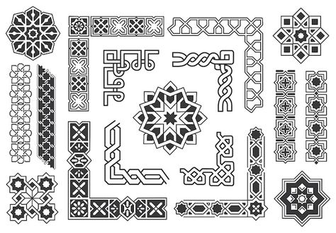 Islamic Border, Drawing Borders, Islamic Design Pattern, Molding Design, Islamic Style, Islamic Tiles, Islamic Motifs, Mughal Art Paintings, Mosaic Tile Designs