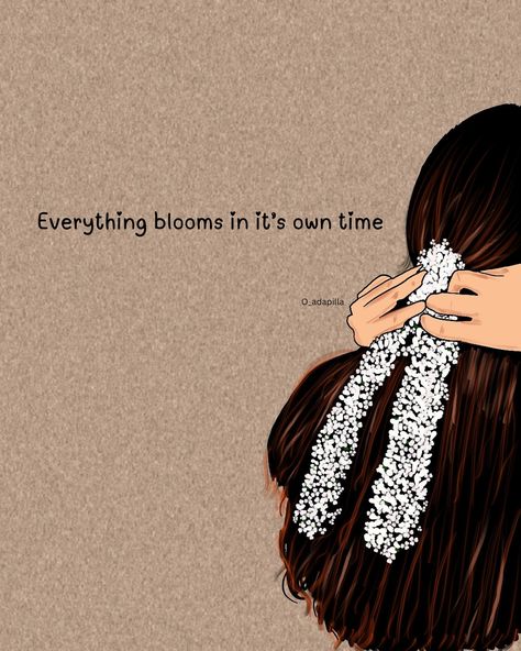 Everything blooms in it’s own time💝 . . Art by @o_adapilla Follow for more🫶 . . #girlthings #flowers #illustration #explore #india #instagram #artoftheday #quotes #aesthetic #artoftheday #love Quotes For Dp, Aesthetic Profile Picture Cartoon Soft, Beautiful Women Quotes, Digital Portrait Illustration, Girl Quote, Happy Girl Quotes, Quotes For Whatsapp, Flowers Illustration, Meaningful Drawings