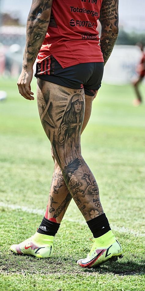 Leg Tattoo Inspiration Men, Mexican Leg Sleeve, Half Leg Sleeve Tattoo Calf Men, Soccer Leg Tattoo, Back Of Leg Tattoos Men, Side Thigh Tattoos Men, Leg Sleeve Tattoo Male For Men, Back Of Calf Tattoo Men, Man Thigh Tattoo